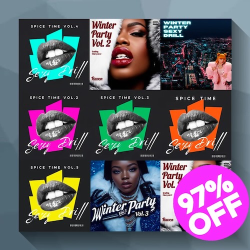 RAVEN「SPICE TIME SEXY DRILL BUNDLE」580種類のWAVループ・118種類のMIDI・270種類のワンショットを収録した大容量Drillサンプルバンドル｜DTMプラグインセール