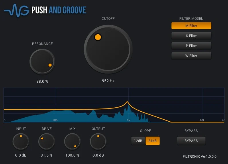 Push and Groove「FILTRONIX」ZDFアルゴリズムと回路モデリング技術で“本物のアナログ感”を追求した無料フィルターVST｜DTMプラグインセール