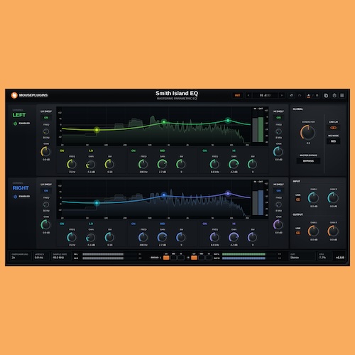 MousePlugins「Smith Island EQ」Mid/Side処理・BROADモード搭載！BROADモードとステップ式コントロールで“音楽的に整う”マスタリングEQ｜DTMプラグインセール