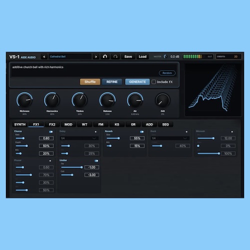 AIDE AUDIO「VS-1 Versa Synth」自然言語でシンセ音色を生成できるAI搭載ソフトシンセ｜DTMプラグインセール
