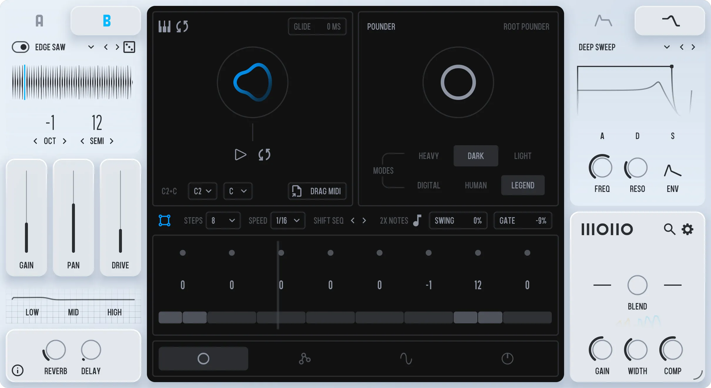 Thenatan Audio「MONO」EDM向けのメロディ・コード・ベースラインを瞬時に生成できる作曲支援プラグイン｜DTMプラグインセール
