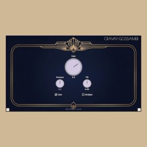 My Father's Cravat「Cravat Gossamer」3ノブだけでギターサウンドに上品な艶感を加えられるシンプル設計のアンプシミュレーター｜DTMプラグインセール