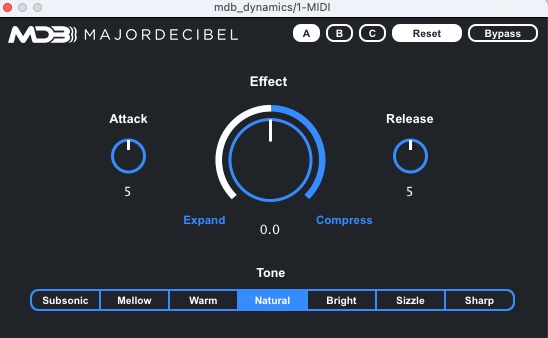 MajorDecibel「Dynamics」複雑なマルチバンドコンプレッサーを誰でも直感的に扱える高機能Dynamicsプラグイン｜DTMプラグインセール