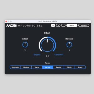 MajorDecibel「Dynamics」複雑なマルチバンドコンプレッサーを誰でも直感的に扱える高機能Dynamicsプラグイン｜DTMプラグインセール