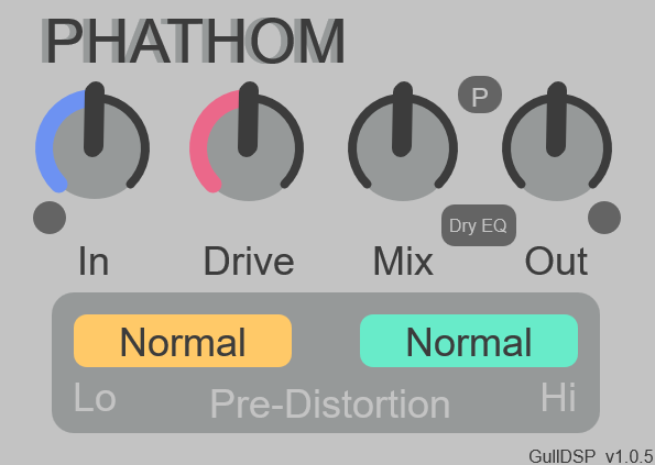 GullDSP「Phathom」演奏ニュアンスに合わせて歪み方が変化するモダン系ベースプリアンプVST｜DTMプラグインセール