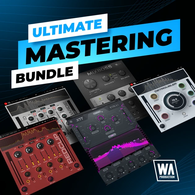 W. A. Production「Ultimate Mastering Tools」ミックスのまとまりからラウドな最終仕上げまで対応！音圧・広がり・奥行き・迫力を一括強化できる現代向けマスタリングバンドル｜DTMプラグインセール