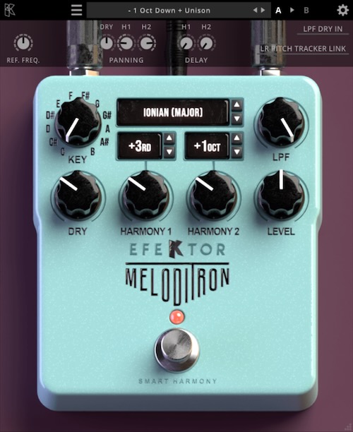 Kuassa「EFEKTOR Meloditron」キーやスケールに合わせて自然なハーモニーを自動生成できるインテリジェント・ハーモナイザープラグイン｜DTMプラグインセール