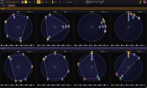 Factor8「Constellations Sequencer」ユークリッドリズムと独立モジュレーションで“変化し続けるフレーズ”を作れるMIDIシーケンサー｜DTMプラグインセール