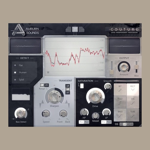 Auburn Sounds「Couture」ドラムのパンチ感やアタック感を細かく調整しながら、サチュレーションで存在感まで強化できる高機能プラグイン｜DTMプラグインセール