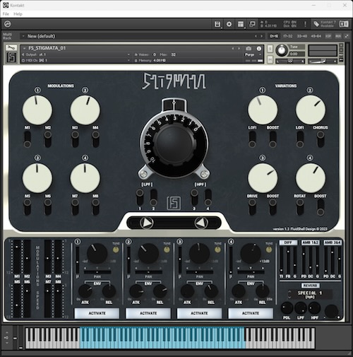 Fluidshell Design「Stigmata (Complete Collection)」4つのポリフォニックソースと強力なモジュレーションを搭載！複雑に変化し続けるアンビエントサウンドを生み出すKontakt音源｜DTMプラグインセール