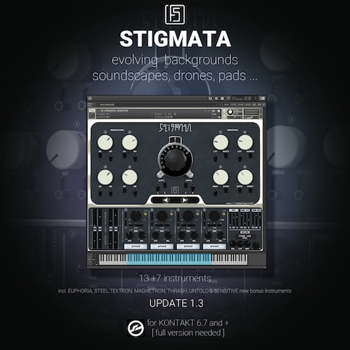 Fluidshell Design「Stigmata (Complete Collection)」4つのポリフォニックソースと強力なモジュレーションを搭載！複雑に変化し続けるアンビエントサウンドを生み出すKontakt音源｜DTMプラグインセール