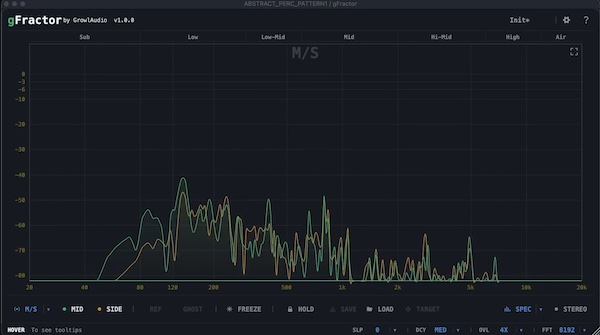 Growl Audio「gFractor」サイドチェイン比較やゴニオメーターまで搭載した現代向けオーディオ解析プラグイン｜DTMプラグインセール