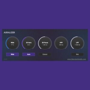 JB Project Studio「Auralizer」モノ互換性を維持しながら奥行き・空気感・ステレオ感を強化できる空間演出系プラグイン｜DTMプラグインセール