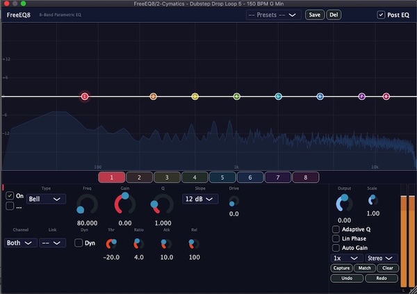 TizWildin「FreeEQ8」リニアフェーズ・ダイナミックEQ・Match EQまで搭載した無料とは思えない高機能パラメトリックEQプラグイン｜DTMプラグインセール