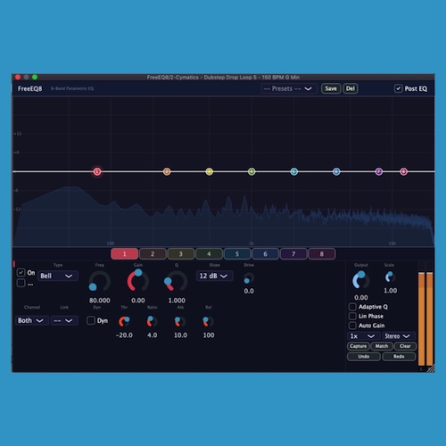 TizWildin「FreeEQ8」リニアフェーズ・ダイナミックEQ・Match EQまで搭載した無料とは思えない高機能パラメトリックEQプラグイン｜DTMプラグインセール