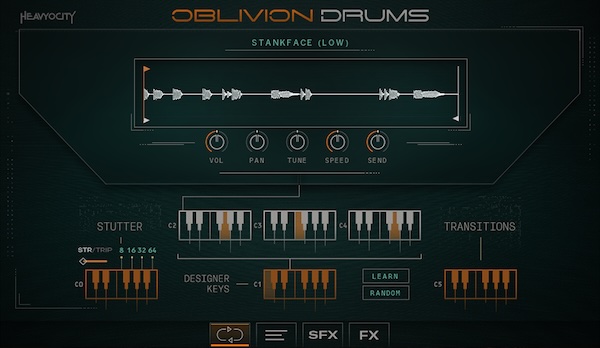 Heavyocity「Oblivion Drums」36ソース空間配置・アーティキュレーション・ループ生成を搭載！映画音楽・ゲーム音楽・トレーラー制作で活躍する次世代シネマティックドラム音源｜DTMプラグインセール