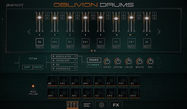 Heavyocity「Oblivion Drums」36ソース空間配置・アーティキュレーション・ループ生成を搭載！映画音楽・ゲーム音楽・トレーラー制作で活躍する次世代シネマティックドラム音源｜DTMプラグインセール