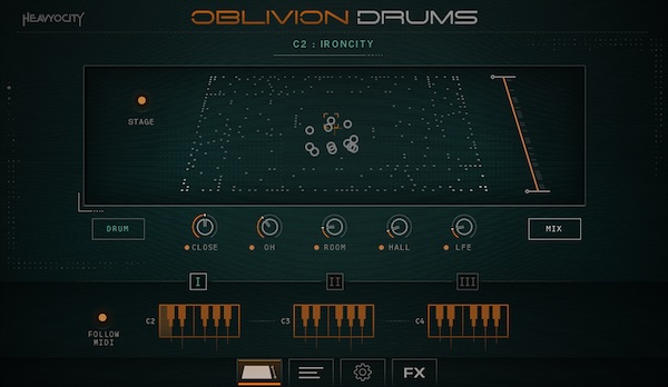 Heavyocity「Oblivion Drums」36ソース空間配置・アーティキュレーション・ループ生成を搭載！映画音楽・ゲーム音楽・トレーラー制作で活躍する次世代シネマティックドラム音源｜DTMプラグインセール