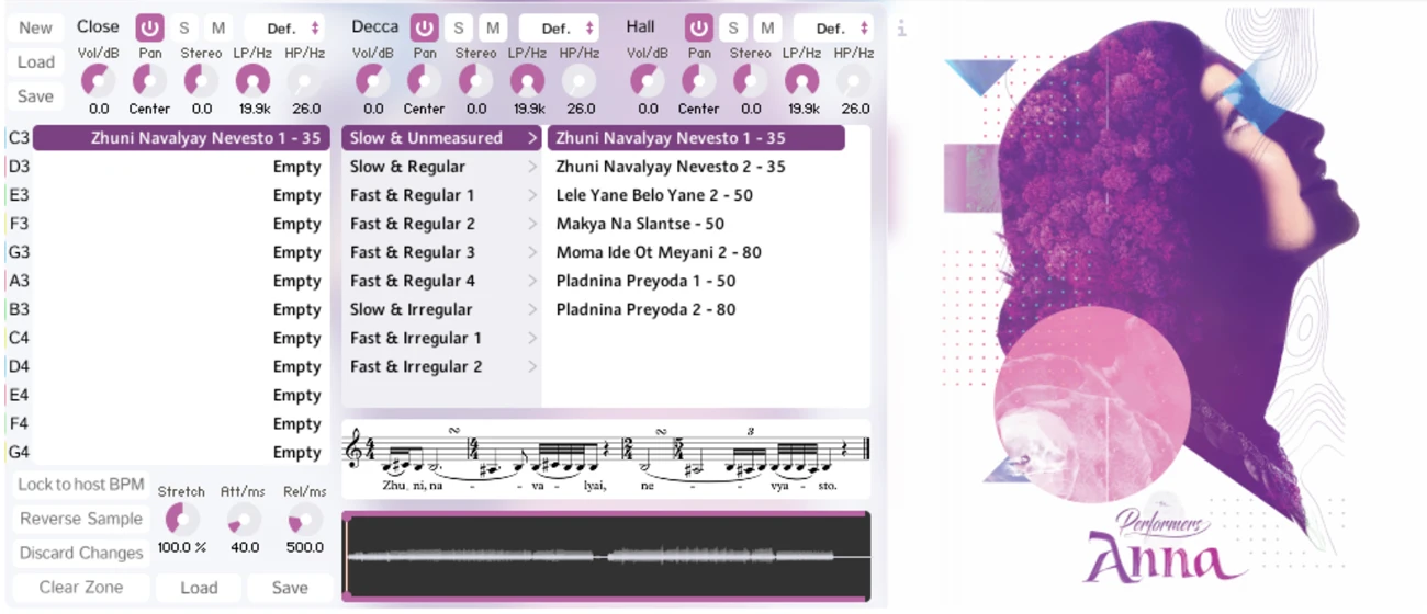 Strezov Sampling「The Performers Anna」ダークファンタジーやシネマティック制作に最適！ブルガリア民族音楽の生々しい女性歌唱を収録したシネマティック向けボーカルライブラリ｜DTMプラグインセール