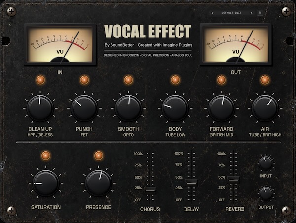 Imagine Plugins「Vocal Effect」アナログ感のある質感と空気感を簡単に追加できるボーカル向けオールインワンプラグイン｜DTMプラグインセール