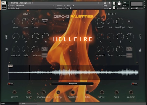 Zero-G「PALETTES: Hellfire」じわじわ迫る恐怖感や不安感を演出できる！心理スリラー・ホラー・ダークSFの空気感を作り込めるシネマティック音源｜DTMプラグインセール