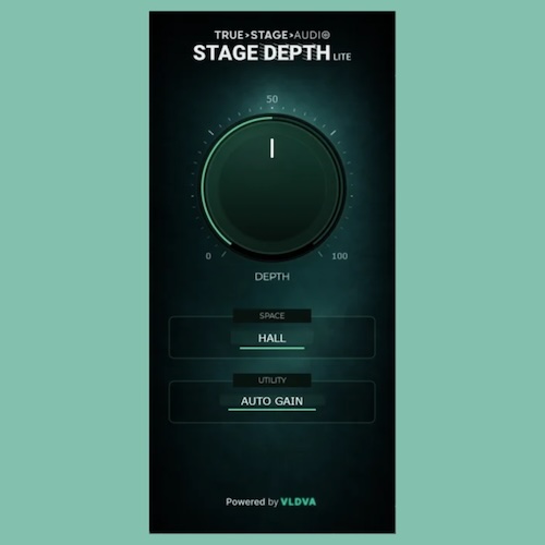 True Stage Audio「Stage Depth Lite」ノブ1つで音の距離感と奥行きを自然にコントロールできる空間系プラグイン｜DTMプラグインセール