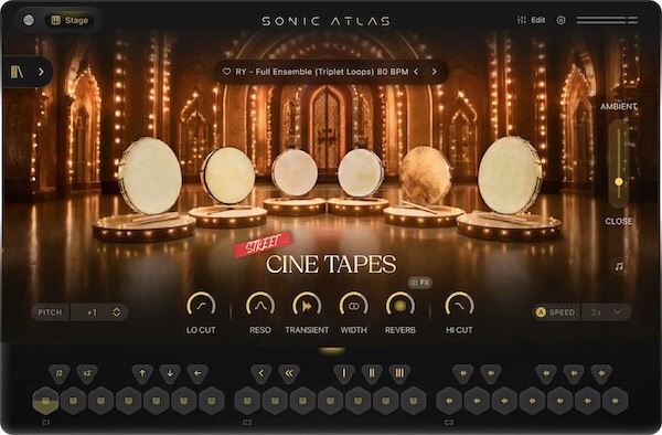 Pitch Innovations「Sonic Atlas: Tapes of India Bundle」南インド映画のような熱狂的グルーヴとシネマティックな迫力を加えられる民族パーカッション音源｜DTMプラグインセール