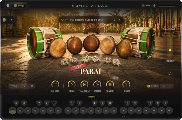 Pitch Innovations「Sonic Atlas: Tapes of India Bundle」南インド映画のような熱狂的グルーヴとシネマティックな迫力を加えられる民族パーカッション音源｜DTMプラグインセール
