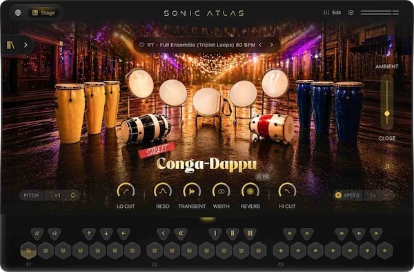 Pitch Innovations「Sonic Atlas: Tapes of India Bundle」南インド映画のような熱狂的グルーヴとシネマティックな迫力を加えられる民族パーカッション音源｜DTMプラグインセール
