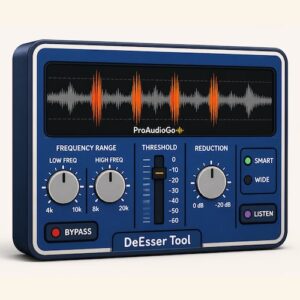 ProAudioGo「DeEsserTool」耳に刺さるボーカルの「サ行」だけを自然に抑えやすいZCR技術搭載のmacOS向けディエッサー｜DTMプラグインセール