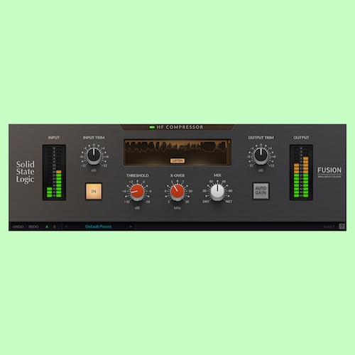 Solid State Logic「SSL Fusion HF Compressor」高域のみを精密にコントロールし、耳障りなハーシュネスを滑らかに整えるSSL由来の専用コンプレッサー｜DTMプラグインセール