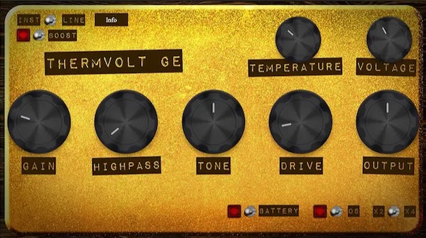 SoundRave「ThermVoltGe」ゲルマニウム特有の柔らかい歪みとコンプレッション感を再現できるヴィンテージ系オーバードライブ｜DTMプラグインセール