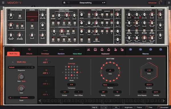 Arturia「Memory V」伝説のMemorymoogを完全再現し、3オシレーターとラダーフィルターによる重厚なアナログサウンドを現代環境で蘇らせるポリシンセ音源|DTMプラグインセール