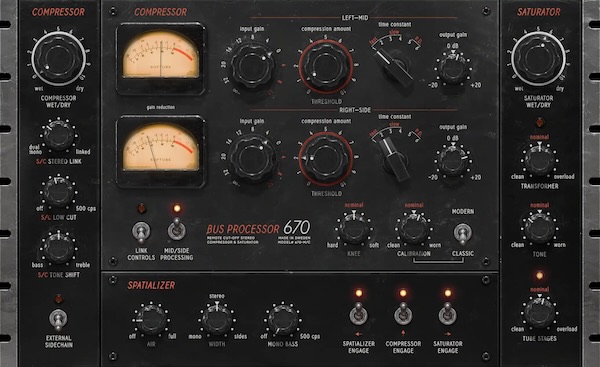 Softube「Bus Processor 670」伝説の670コンプを現代に蘇らせ、真空管ならではの温かみと音楽的なグルー感でミックスをまとめるバスコンプレッサー｜DTMプラグインセール
