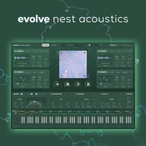 Excite Audio「Evolve Nest Acoustics」4レイヤー構造とXYパッドでリアルタイムに音をモーフィング！自然音・フォーリー・アナログシンセを融合し、有機的で進化するサウンドスケープを生み出すハイブリッド音源｜DTMプラグインセール