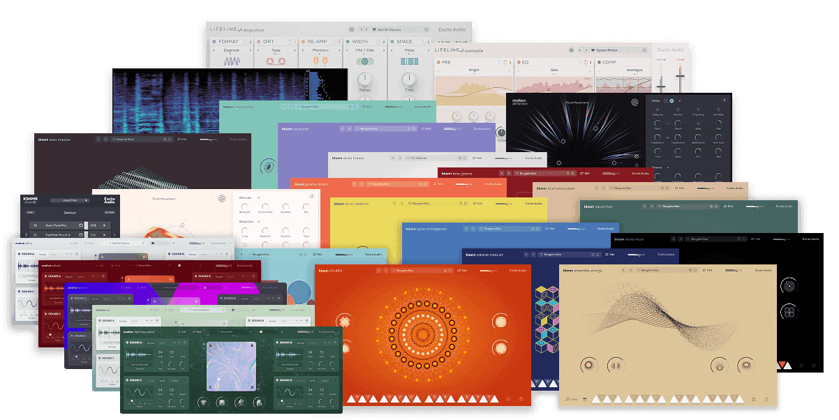 Excite Audio「Excite Audio Bundle」26種類の革新的プラグイン＆音源コレクションが登場！オールインワンバンドル