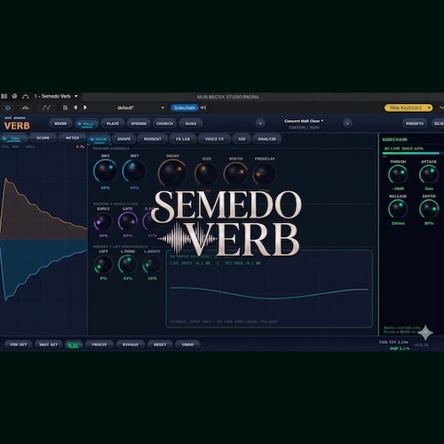 José Semedo「Semedo Verb」6種類のリバーブ・Voice FX・FREEZE・サイドチェイン機能まで搭載した多機能空間系プラグイン｜DTMプラグインセール