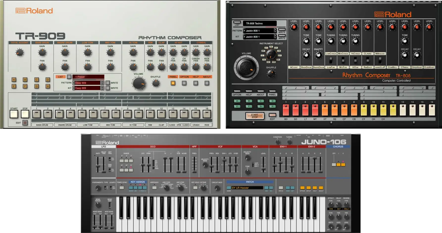 Roland「Legends Bundle」TR-808・TR-909・JUNO-106の伝説的サウンドをDAWで再現できるRoland公式ソフトウェアバンドル|DTMプラグインセール
