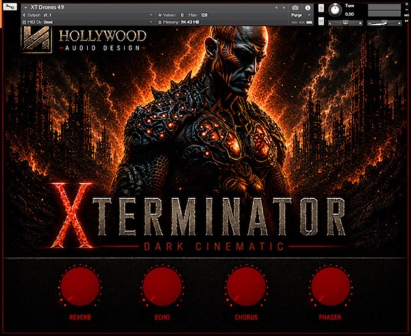 Hollywood Audio Design「Xterminator – Dark Cinematic」ダークで重厚なシネマティックサウンドを素早く構築できる、映画・ゲーム・トレーラー制作向けKontaktライブラリ｜DTMプラグインセール