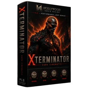 Hollywood Audio Design「Xterminator – Dark Cinematic」ダークで重厚なシネマティックサウンドを素早く構築できる、映画・ゲーム・トレーラー制作向けKontaktライブラリ｜DTMプラグインセール