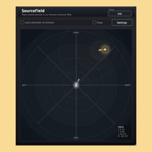 Kojima Audio「SourceField」音源の位置・向き・距離感を直感的に調整できる2D空間配置プラグイン｜DTMプラグインセール