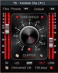 YS Plugins「YS - Kolobok Clip」クリッパーとリミッターを切り替えて使える、シンプルながら実用性の高いピークコントロールプラグイン｜DTMプラグインセール
