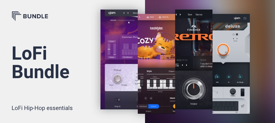 UJAM「LoFi Bundle」LoFiドラム・ヴィンテージベース・レトロエフェクト・シンセをまとめて使える制作向けバンドル|DTMプラグインセール