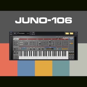 Roland「JUNO-106」Rolandの名機JUNO-106を忠実に再現！温かみのあるアナログサウンドと伝説的コーラスをDAWで楽しめるソフトシンセ｜DTMプラグインセール