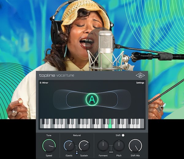 Universal Audio「Topline Vocal Tune」ゼロ遅延で歌いながらピッチ補正できる、自然さとハードチューンを両立した次世代ボーカルチューニングプラグイン|DTMプラグインセール