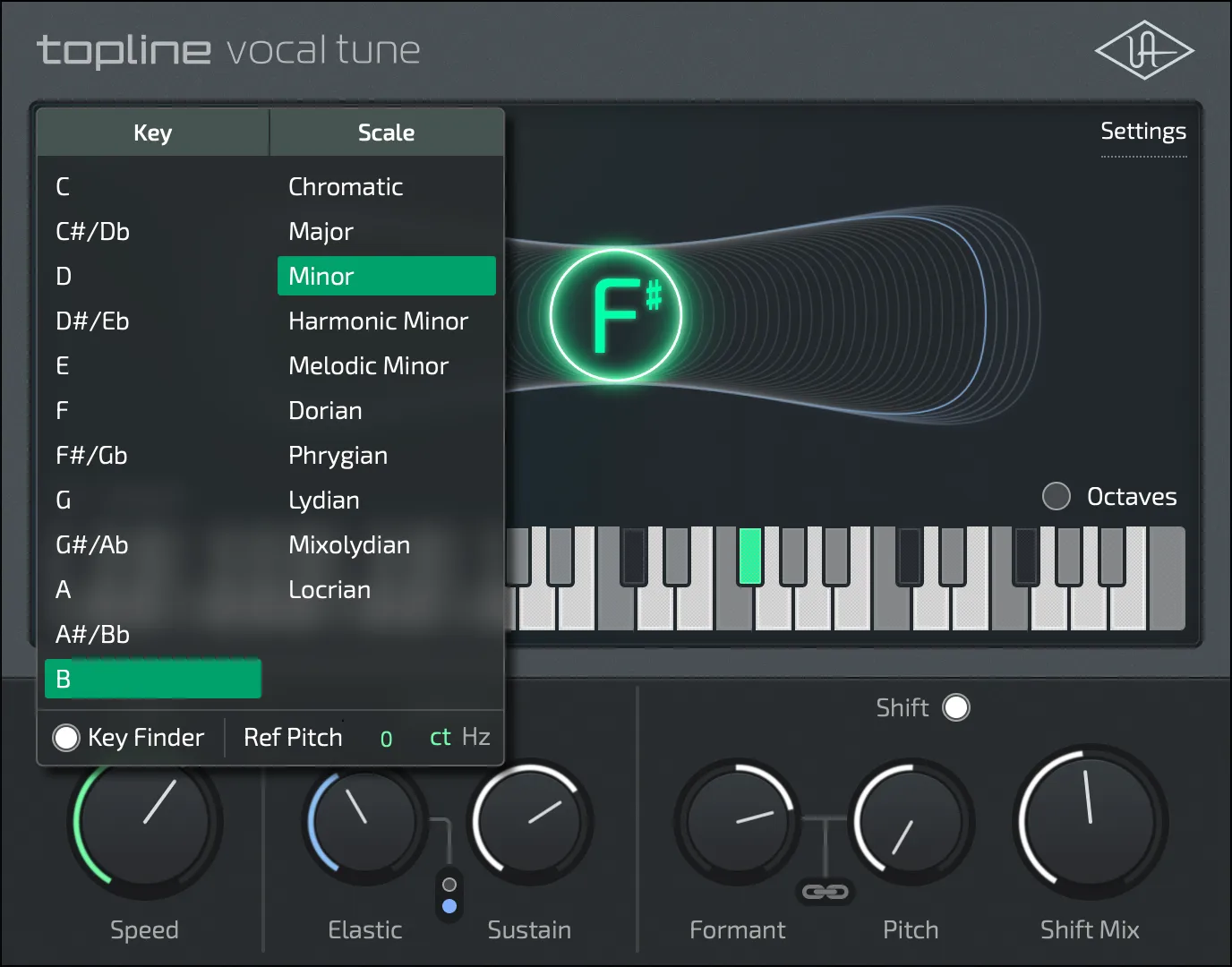 Universal Audio「Topline Vocal Tune」ゼロ遅延で歌いながらピッチ補正できる、自然さとハードチューンを両立した次世代ボーカルチューニングプラグイン|DTMプラグインセール