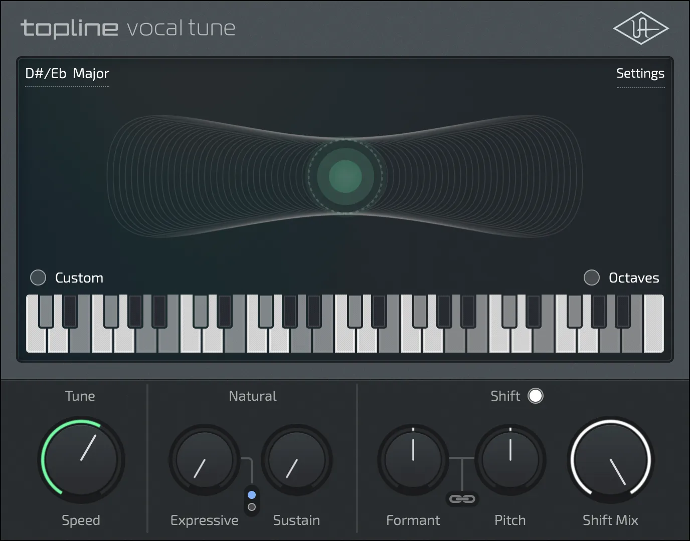 Universal Audio「Topline Vocal Tune」ゼロ遅延で歌いながらピッチ補正できる、自然さとハードチューンを両立した次世代ボーカルチューニングプラグイン|DTMプラグインセール