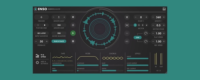 Audio Damage「Enso」|再生と録音を独立制御し、これまでにない自由なループ制作を実現する高機能ルーパー&エフェクトプラグイン|DTMプラグインセール