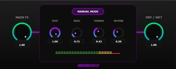 ypichev「UnderwaterFX」ローパスフィルター・コーラス・リバーブで音源を深海のような水中サウンドへ変化させるオーディオエフェクト｜DTMプラグインセール