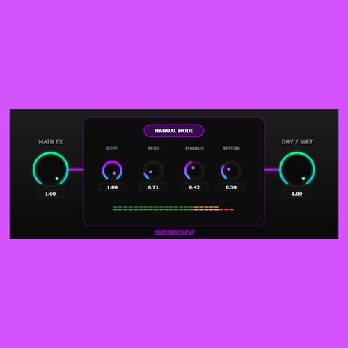 ypichev「UnderwaterFX」ローパスフィルター・コーラス・リバーブで音源を深海のような水中サウンドへ変化させるオーディオエフェクト｜DTMプラグインセール
